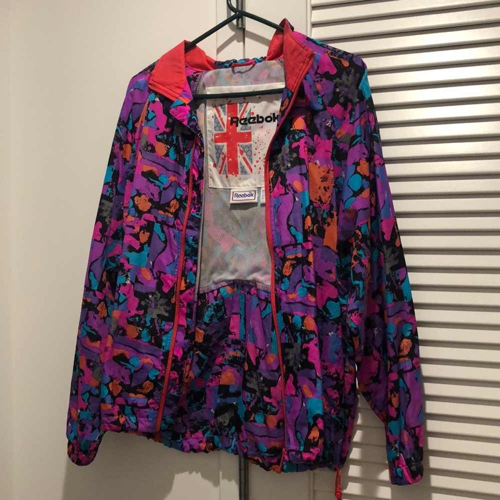 Reebok wind breaker jacket with hood